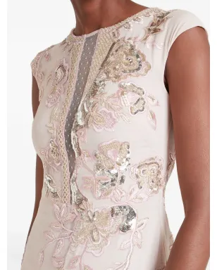Temperley London リリー フローラル装飾付き シルク ガウン - ピンク - サムネイル5