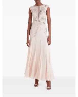 Temperley London リリー フローラル装飾付き シルク ガウン - ピンク - サムネイル2