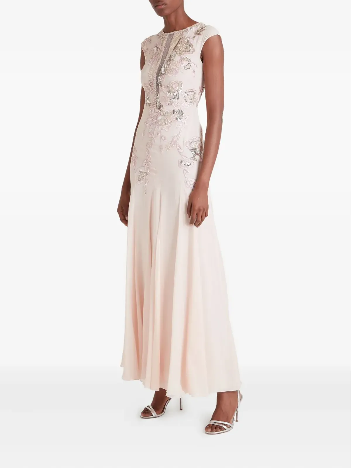 Temperley London リリー フローラル装飾付き シルク ガウン - ピンク - 画像3