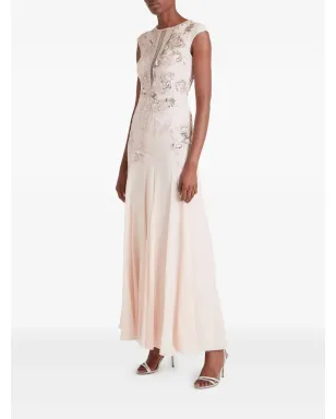 Temperley London リリー フローラル装飾付き シルク ガウン - ピンク - サムネイル3