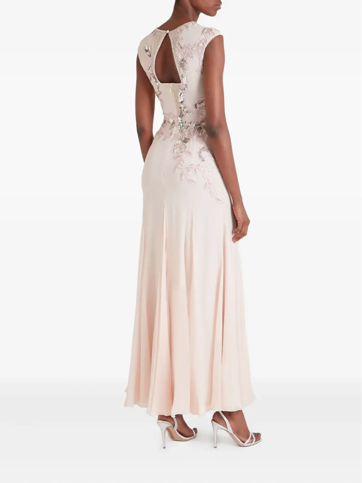 Temperley London リリー フローラル装飾付き シルク ガウン - ピンク - 画像4
