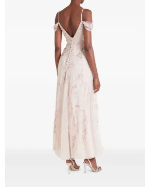 Temperley London Lilly embellished off-shoulder gown - Neutrals - サムネイル4