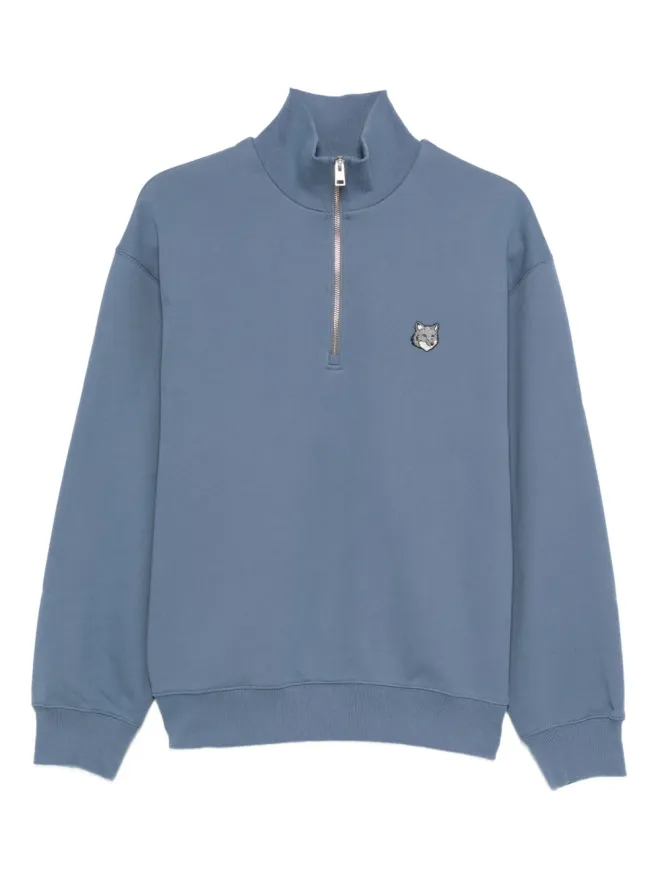 Maison Kitsuné Maison Kitsuné フォックスヘッド 半ジップ スウェットシャツ ブルーの商品画像