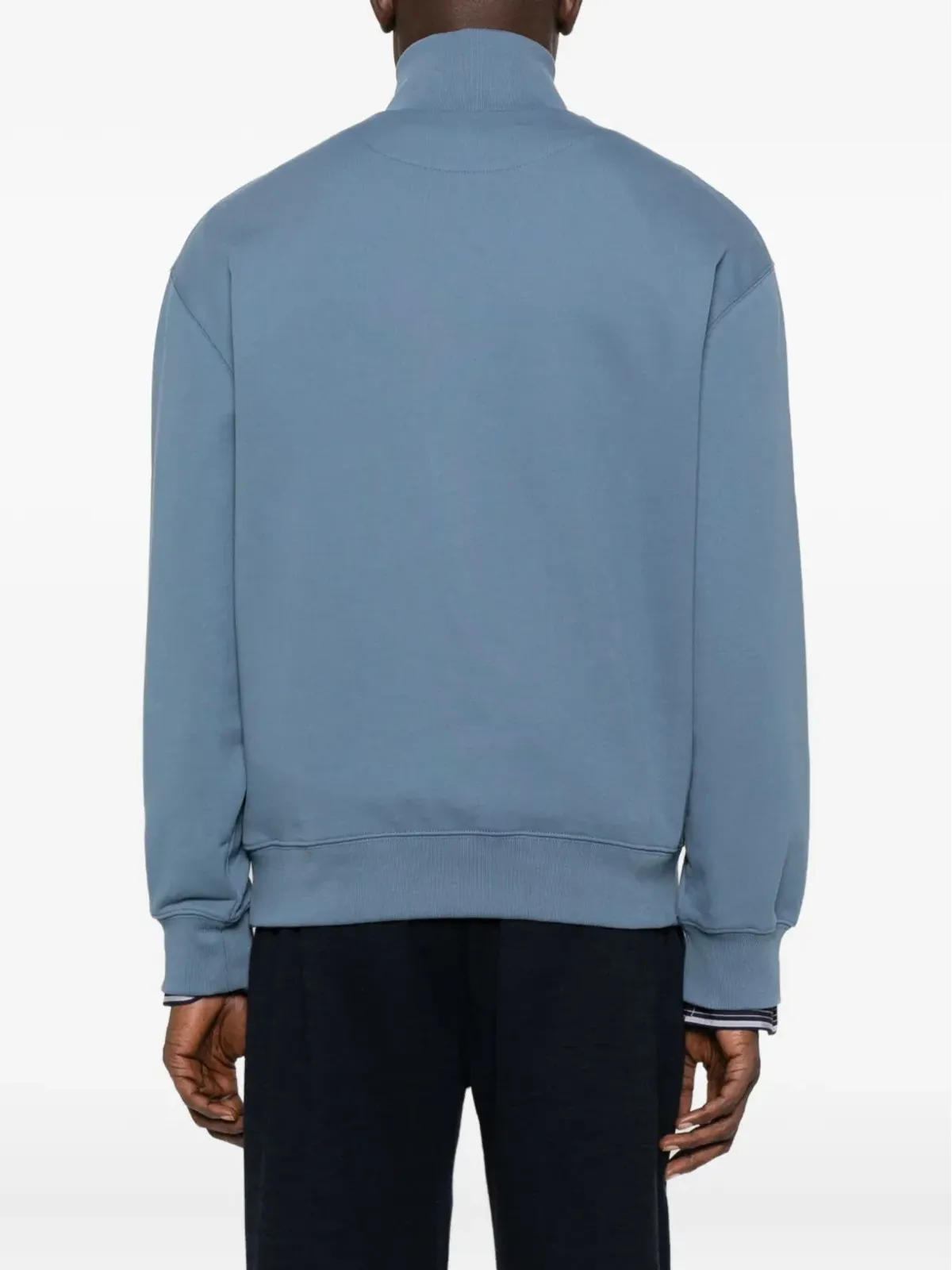 Maison Kitsuné フォックスヘッド 半ジップ スウェットシャツ ブルー - 画像4