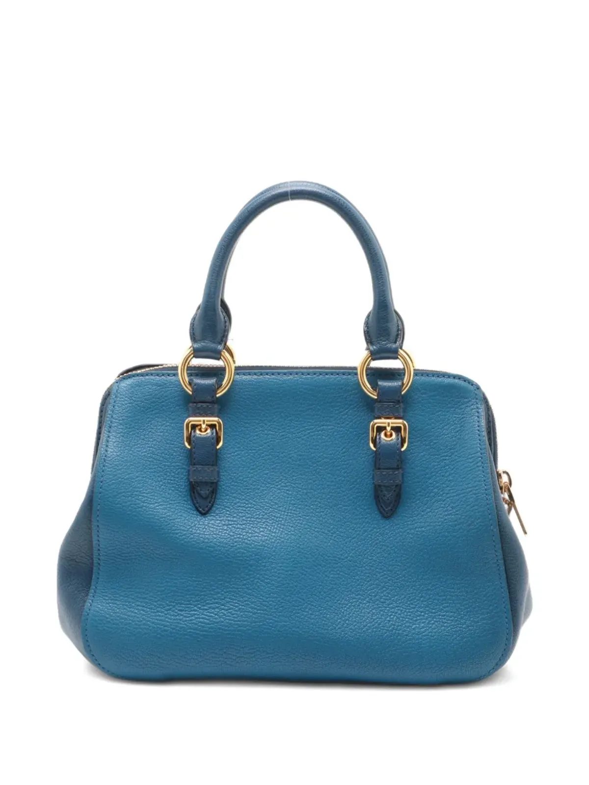 Miu Miu Pre-Owned マドラス トップハンドル レザートートバッグ - 画像2