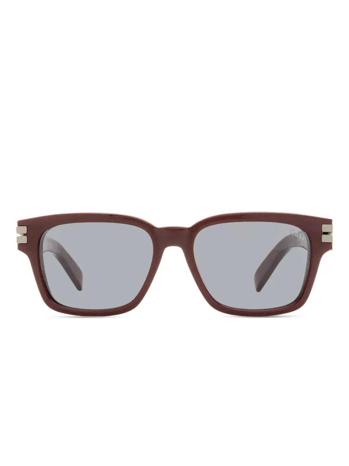 Zegna rectangular-frame sunglasses - Brown - 画像1