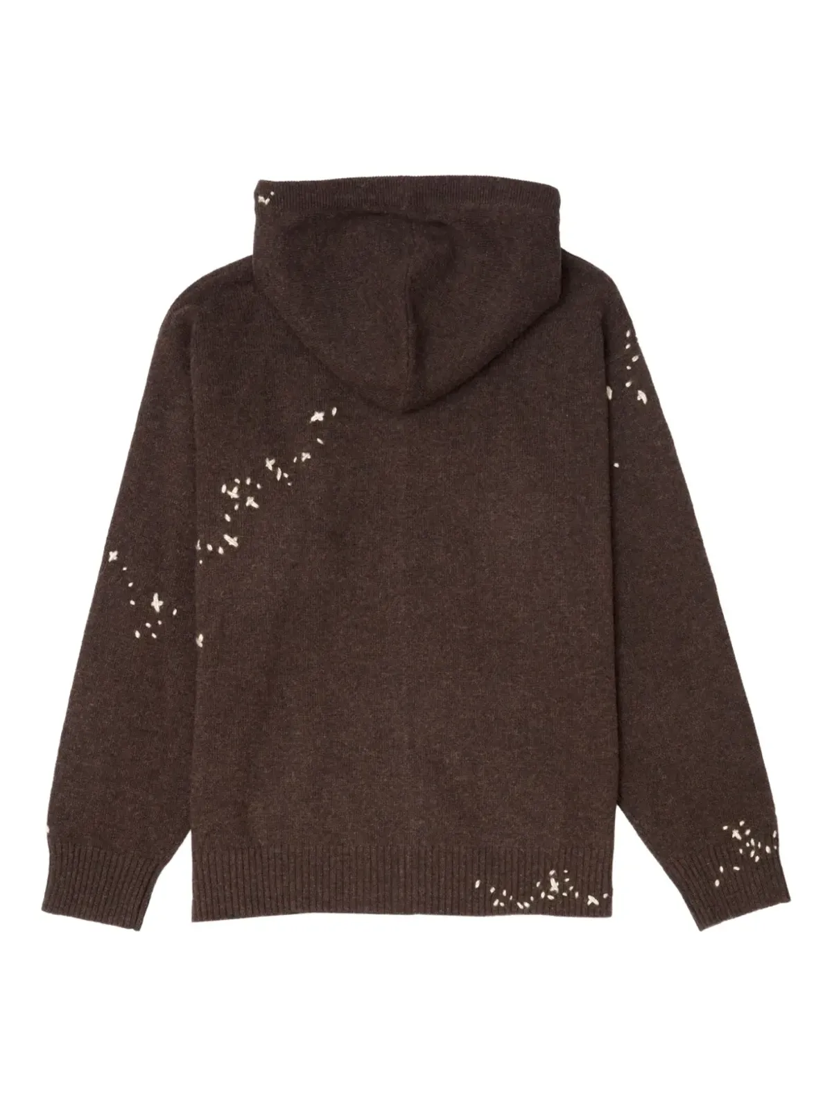 DOMREBEL 刺繍入りジップアップフーディ - ブラウン - 画像5