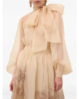 ZIMMERMANN メメント オーガンザ ボウタイレース ブラウス - サムネイル4