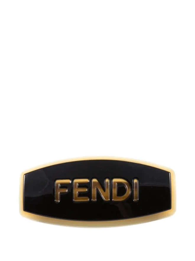 Fendi Pre-Owned Fendi Pre-Owned 2000s ロゴ ヘアクリップ - ゴールドの商品画像