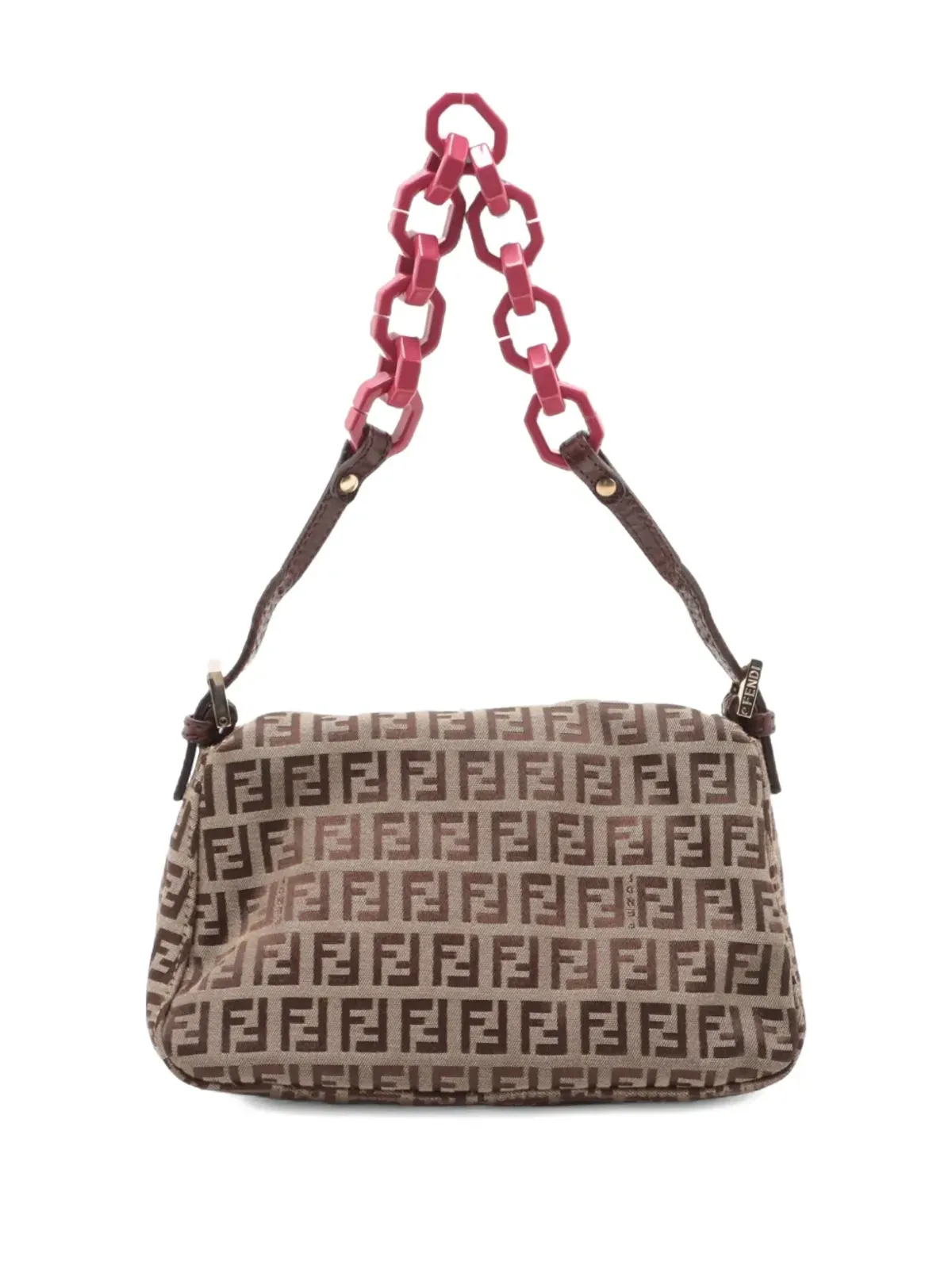Fendi Pre-Owned ズッキーノ マンマ チェーンストラップ ミニバッグ - 画像2