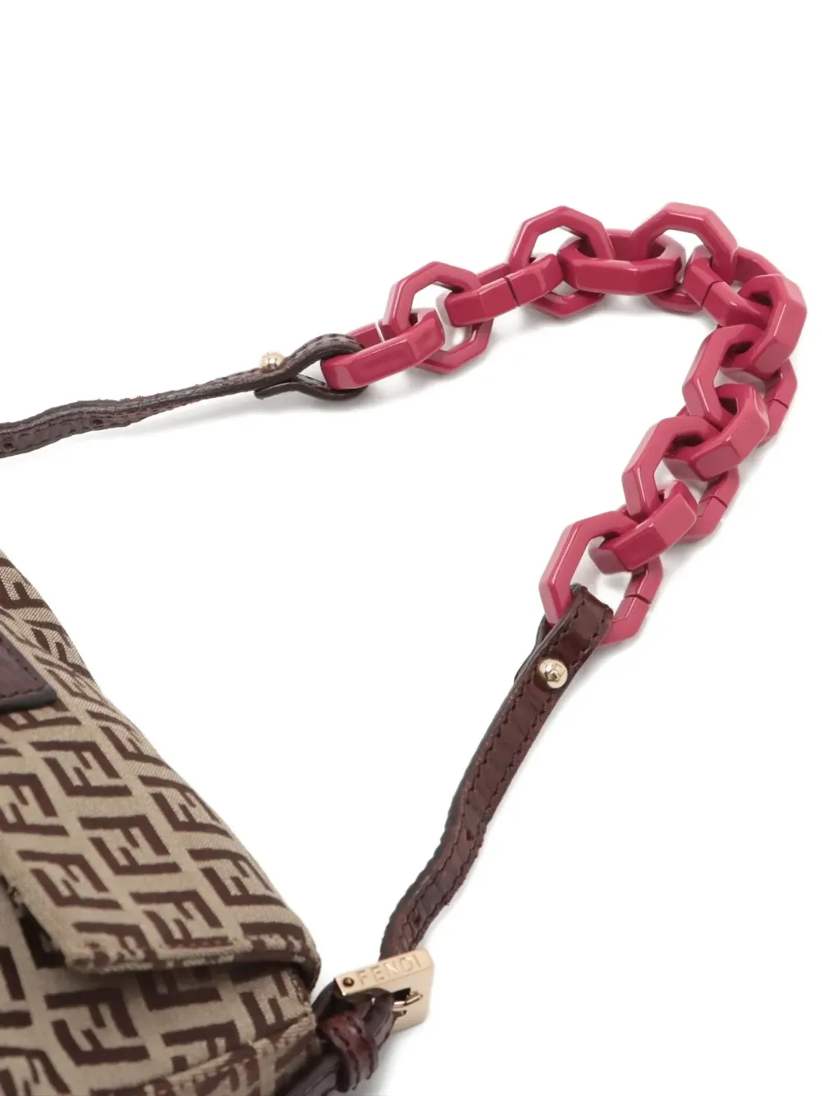Fendi Pre-Owned ズッキーノ マンマ チェーンストラップ ミニバッグ - 画像3