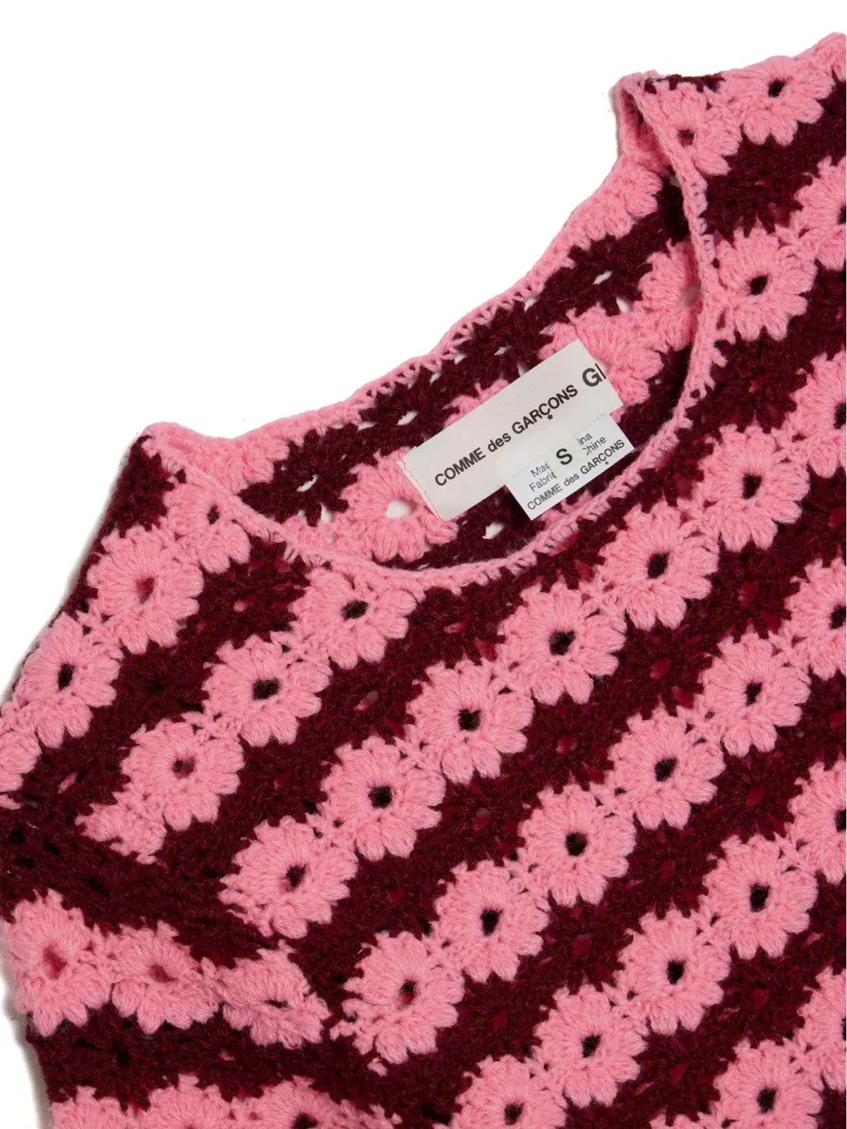 Comme Des Garçons Girl クロッシェストライプトップ - 画像4