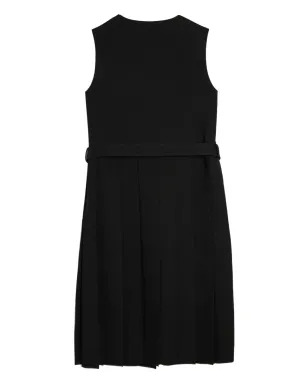 Comme Des Garçons Girl ギャバジン ベルト付き プリーツ ミディドレス - Black - サムネイル2