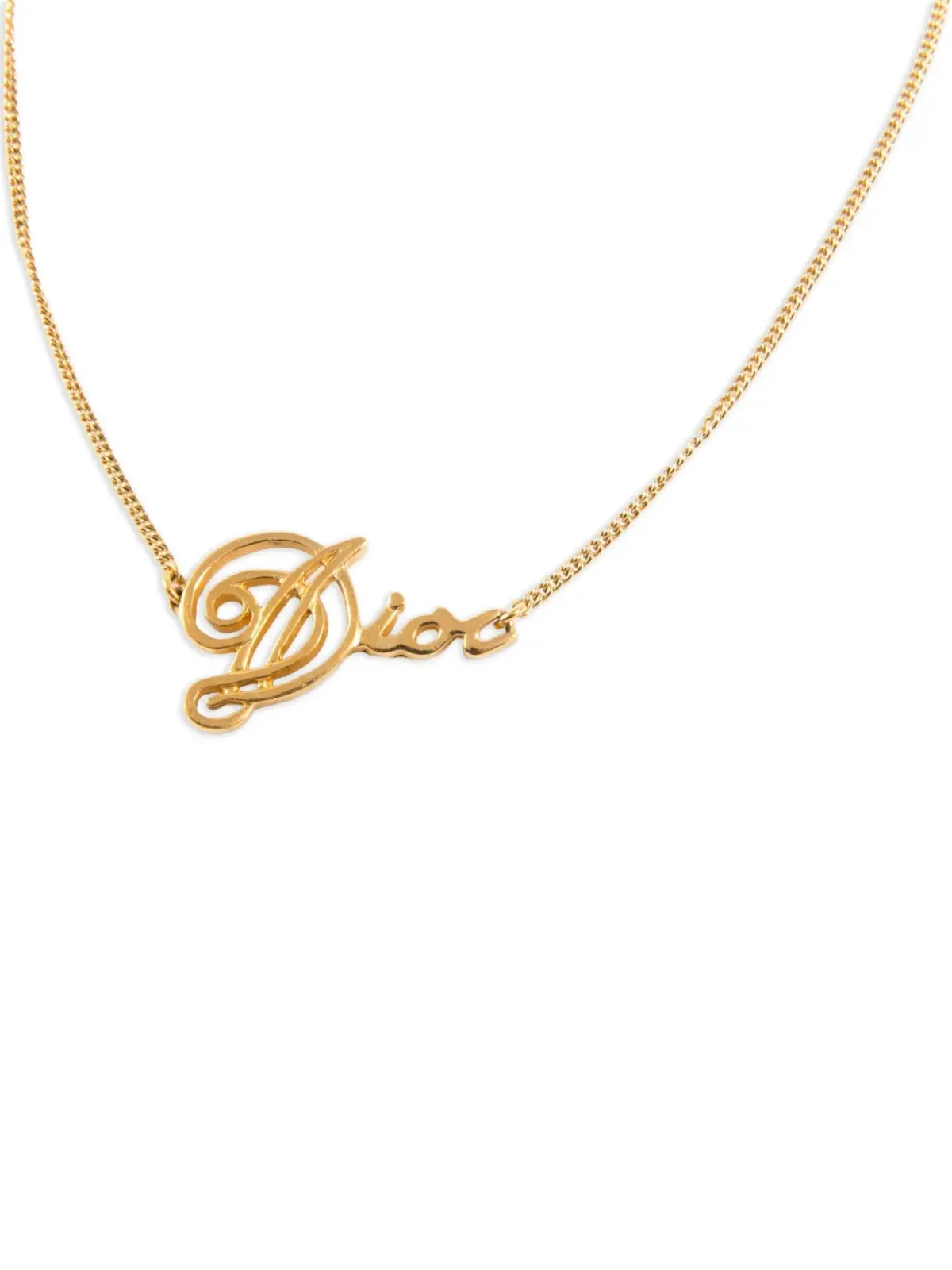Christian Dior Pre-Owned ロゴネックレス - 画像3