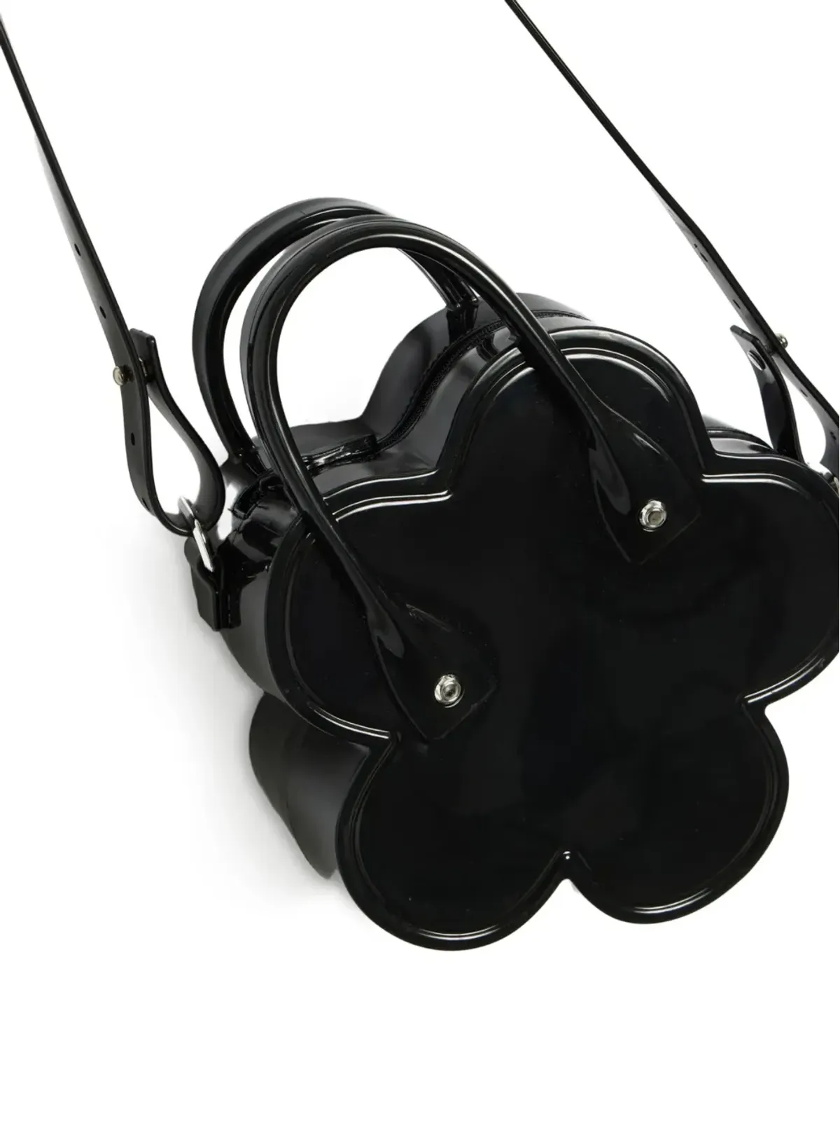 Comme Des Garçons Girl 花モチーフのトップハンドルショルダーバッグ - Black - 画像4