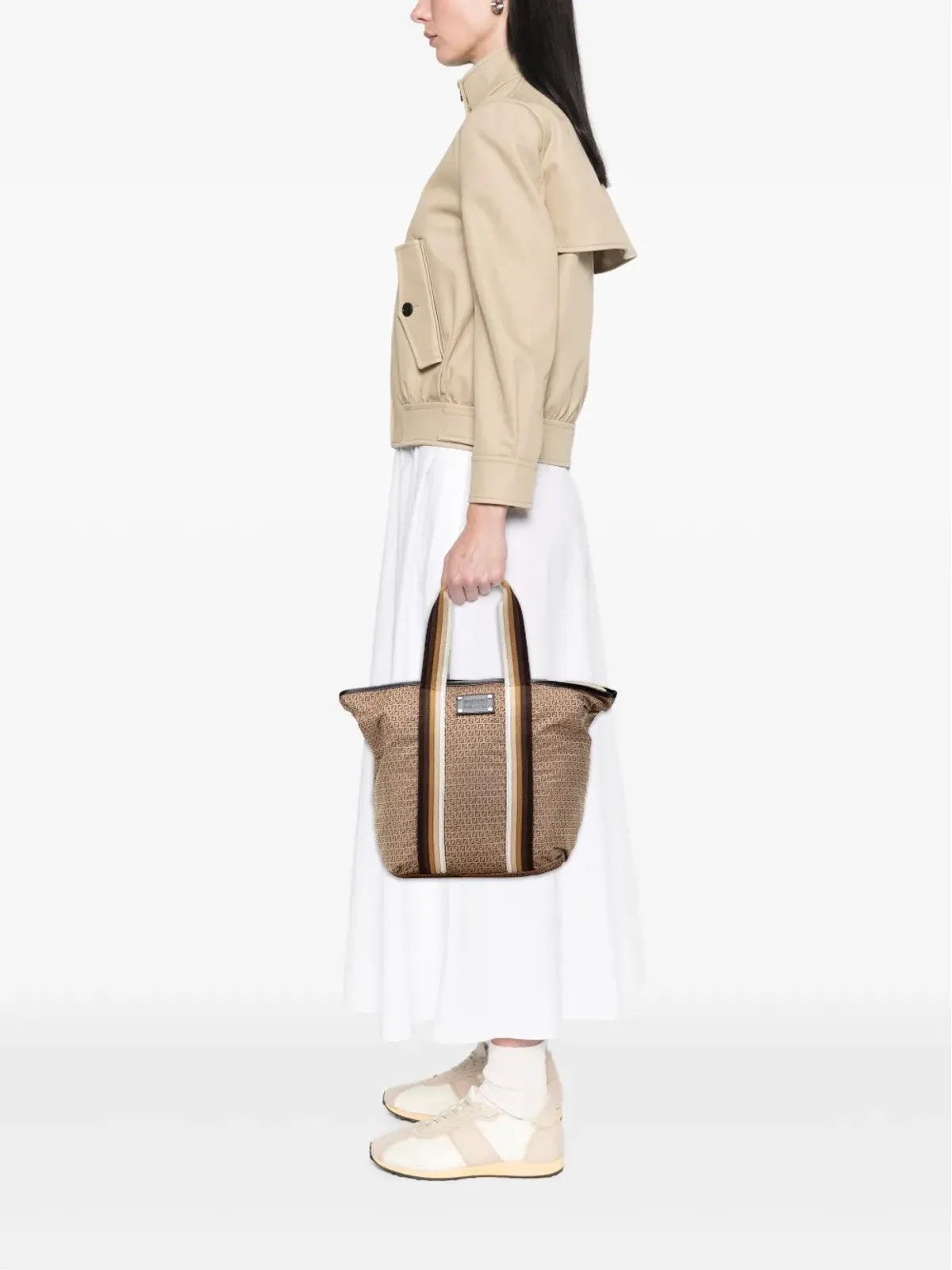 Fendi ビンテージ マイクロ ズッキーノ ナイロン トートバッグ - 画像2