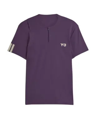 Y-3 ジップネック パネルドTシャツ - サムネイル1