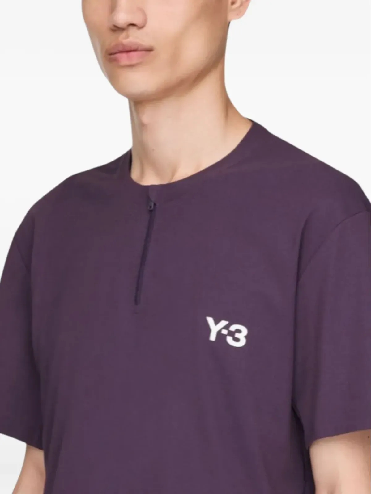 Y-3 ジップネック パネルドTシャツ - 画像5