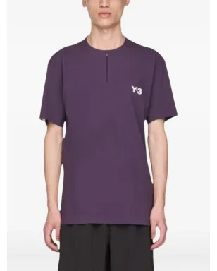 Y-3 ジップネック パネルドTシャツ - サムネイル4