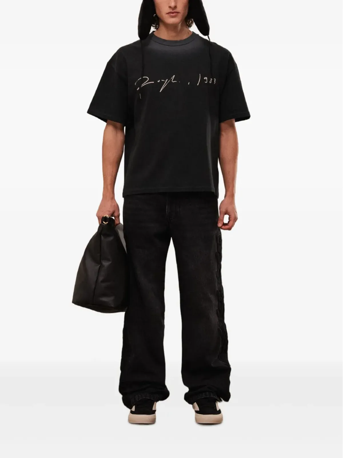 ROUGH. signature-print Tシャツ - 画像2