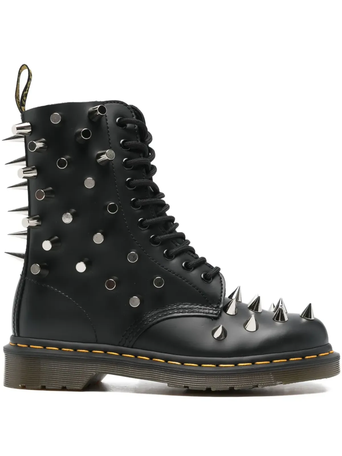 Junya Watanabe x Dr. Martens スタッズ付きレースアップブーツ（ブラック） - 画像1