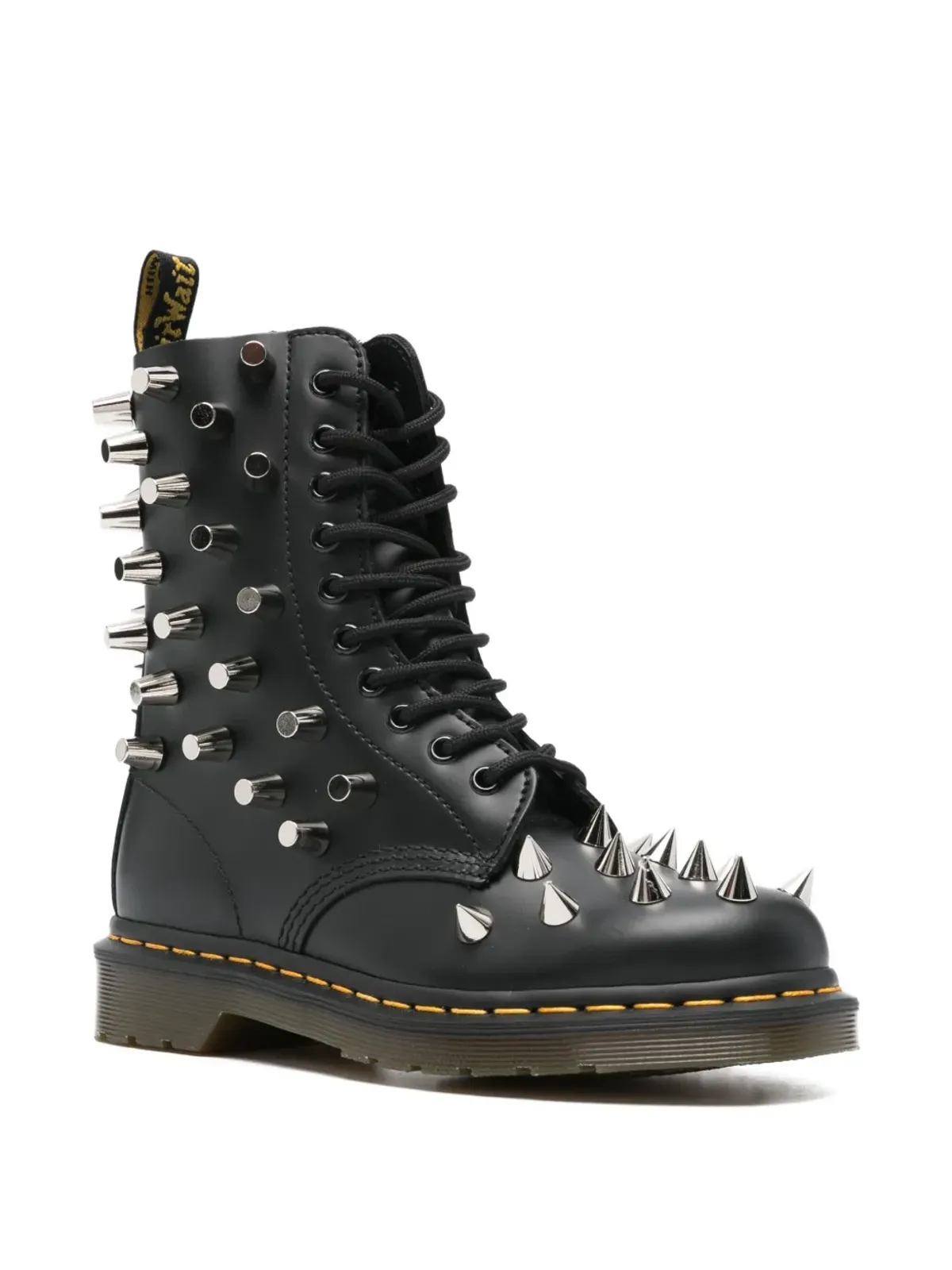 Junya Watanabe x Dr. Martens スタッズ付きレースアップブーツ（ブラック） - 画像2