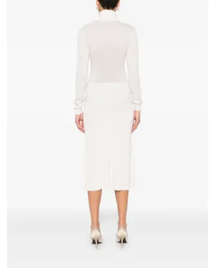 Elisabetta Franchi タートルネックリブニットワンピース - サムネイル4