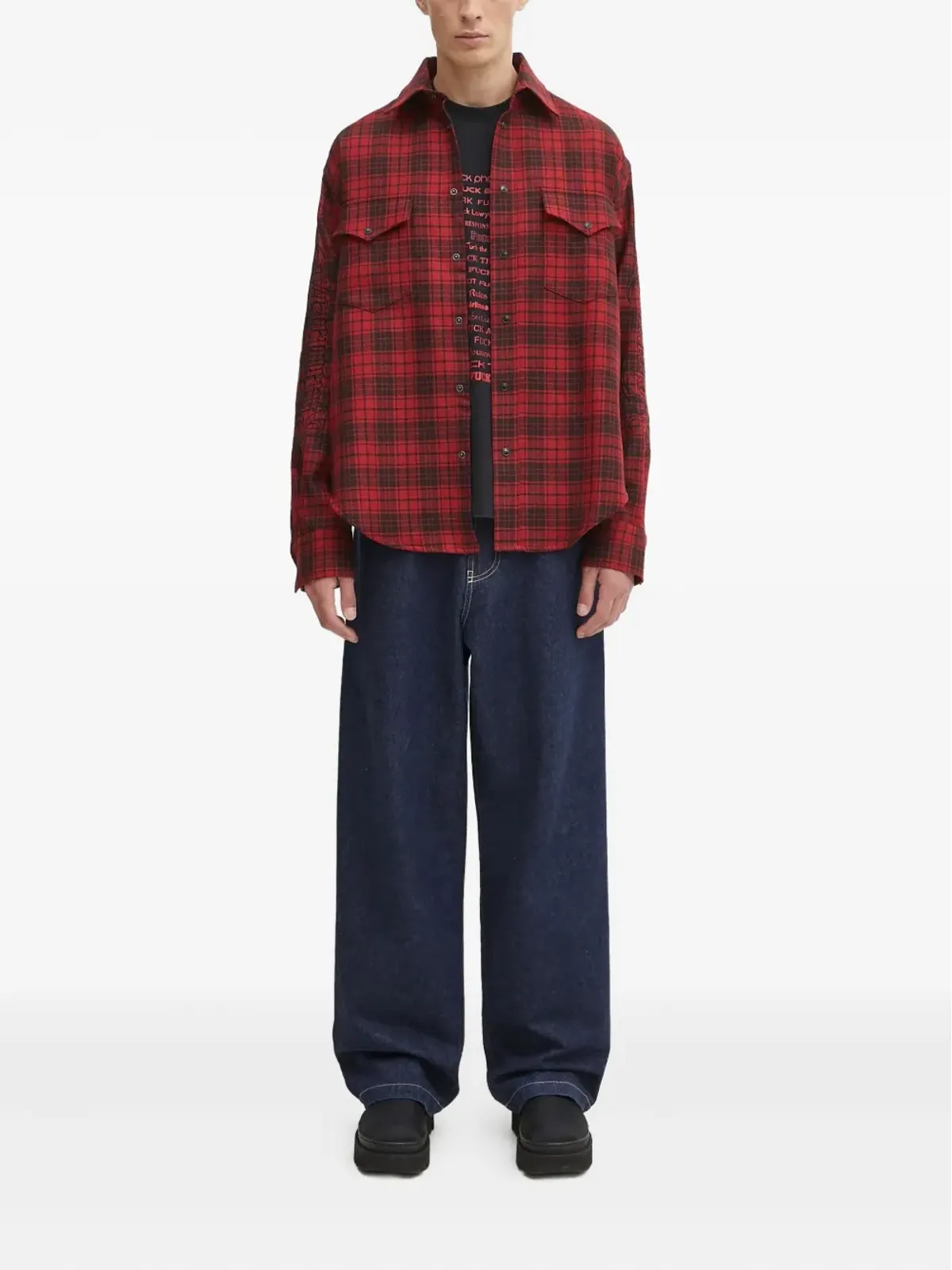 VETEMENTS 格子柄長袖シャツ - 画像2