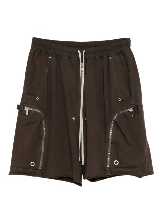 Rick Owens DRKSHDW Rick Owens DRKSHDW アイレット付きコットンショーツ - Brownの商品画像