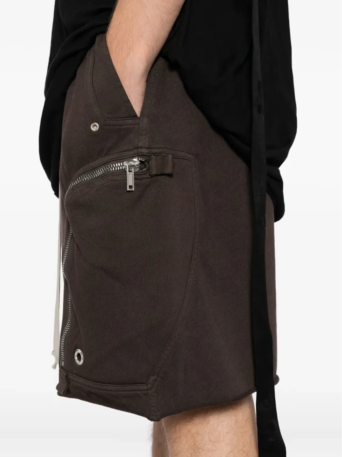 Rick Owens DRKSHDW アイレット付きコットンショーツ - Brown - 画像5