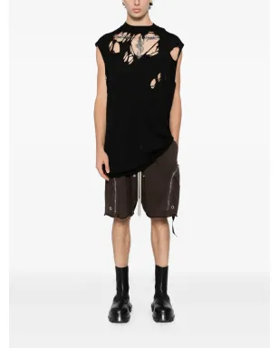 Rick Owens DRKSHDW アイレット付きコットンショーツ - Brown - サムネイル2