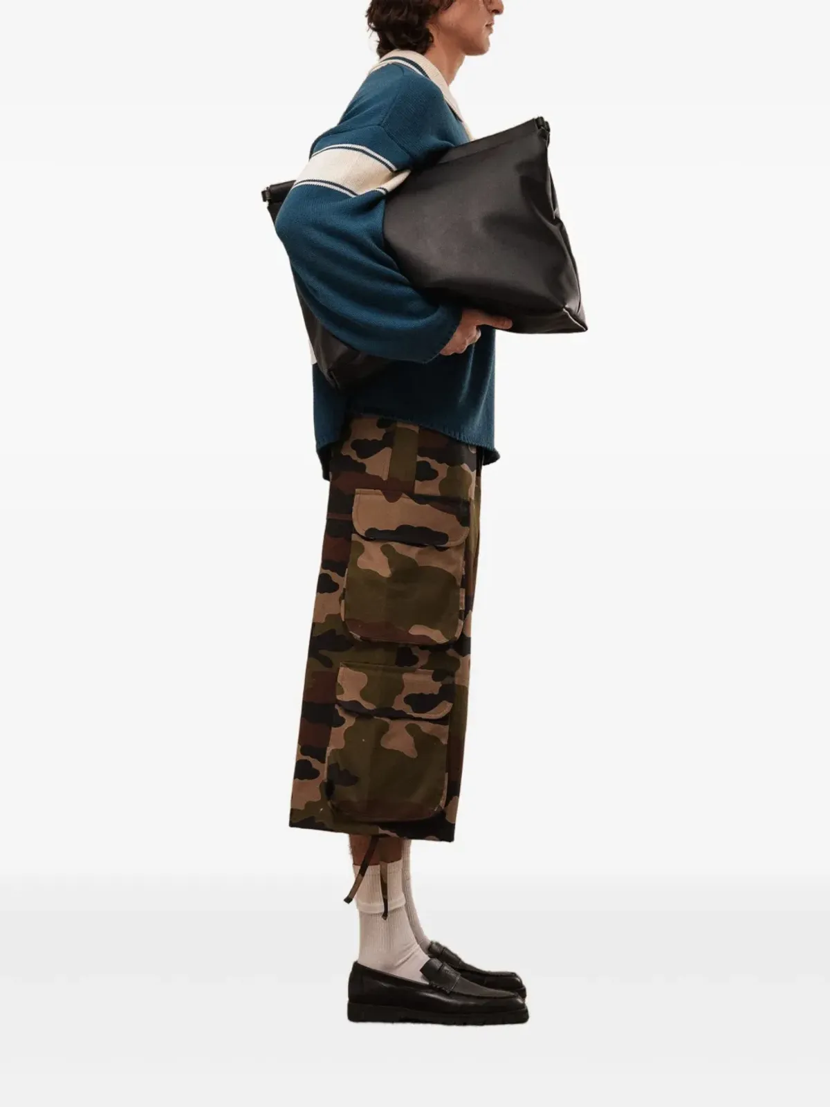 ROUGH. ラグビー柄ストライプ ロングスリーブ ポロシャツ - 画像3