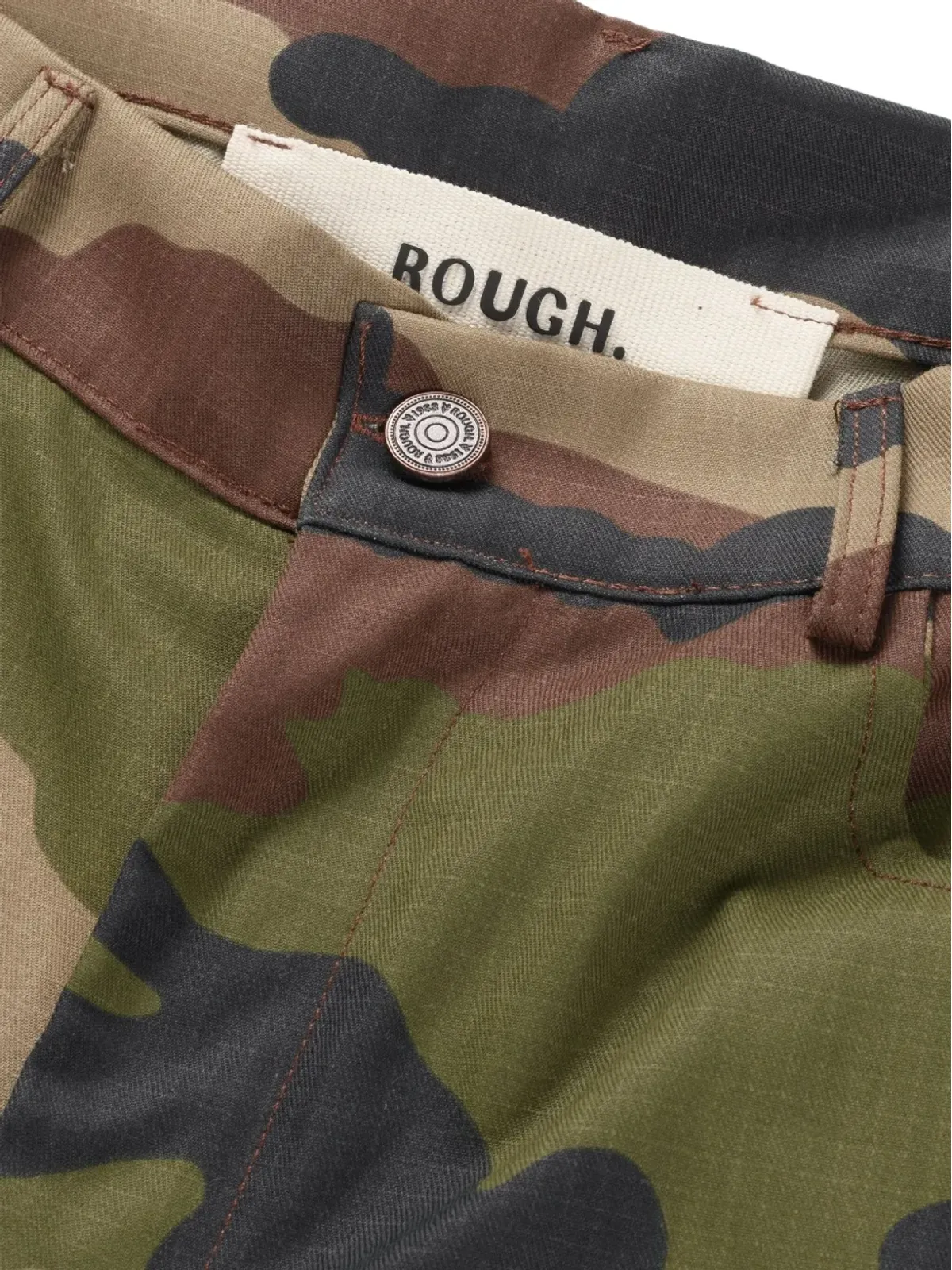 ROUGH. カモフラージュ柄カーゴポケットショーツ - 画像5