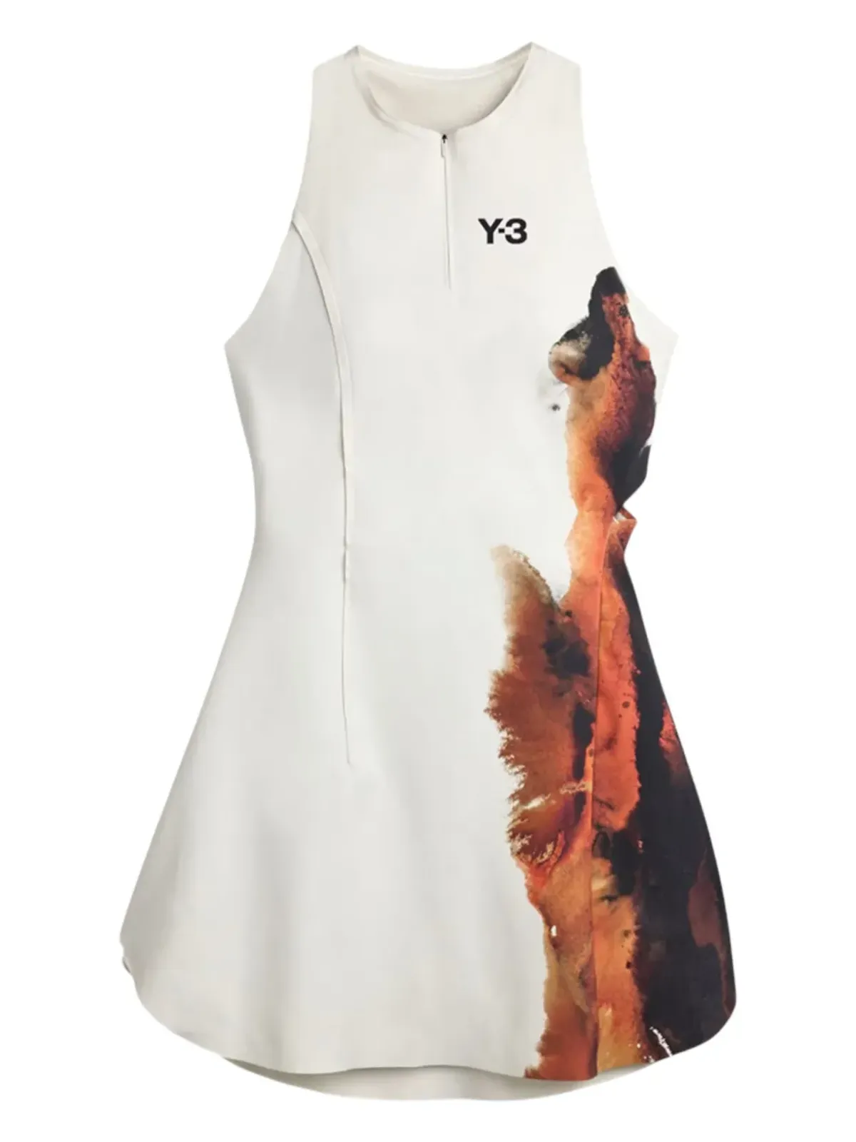 Y-3 アブストラクトプリント ミニドレス - 画像1