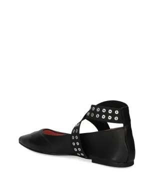 Pretty Ballerinas Kendall アイレット クロスストラップ バレエフラット - サムネイル3