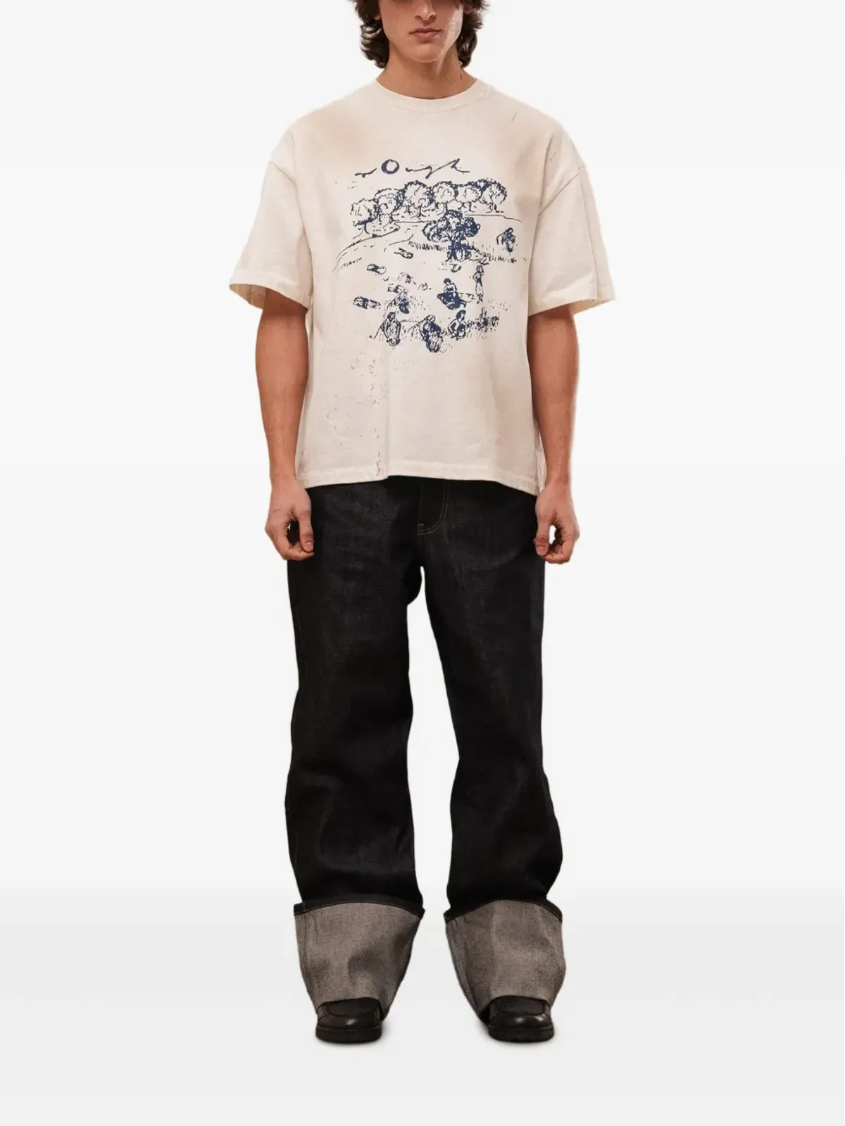 ROUGH. グラフィックプリントTシャツ - 画像2