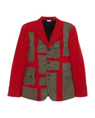 Comme des Garçons Homme Plus パッチワークジャケット - サムネイル1