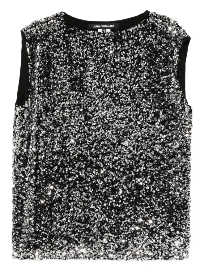 Junya Watanabe Junya Watanabe x Comme Des Garçons スパンコール装飾ベストの商品画像