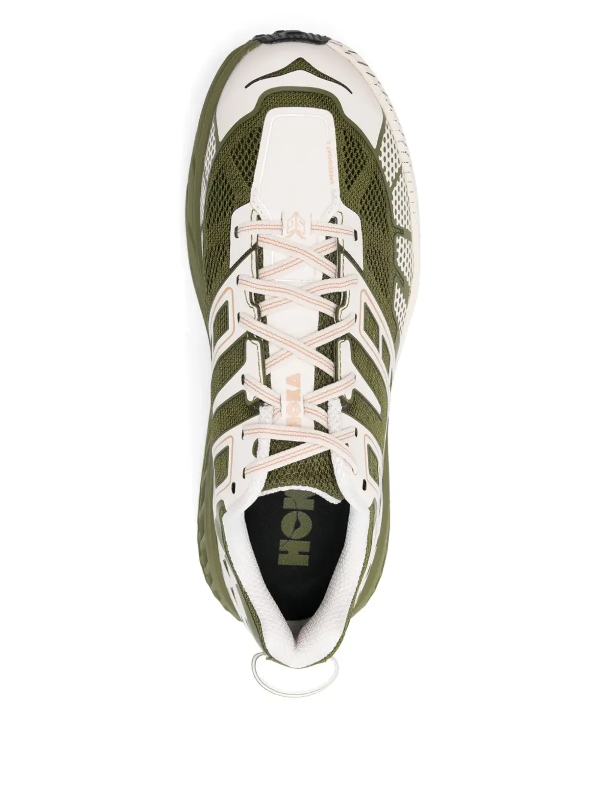 HOKA メッシュパネルドスニーカー ホワイト - 画像4
