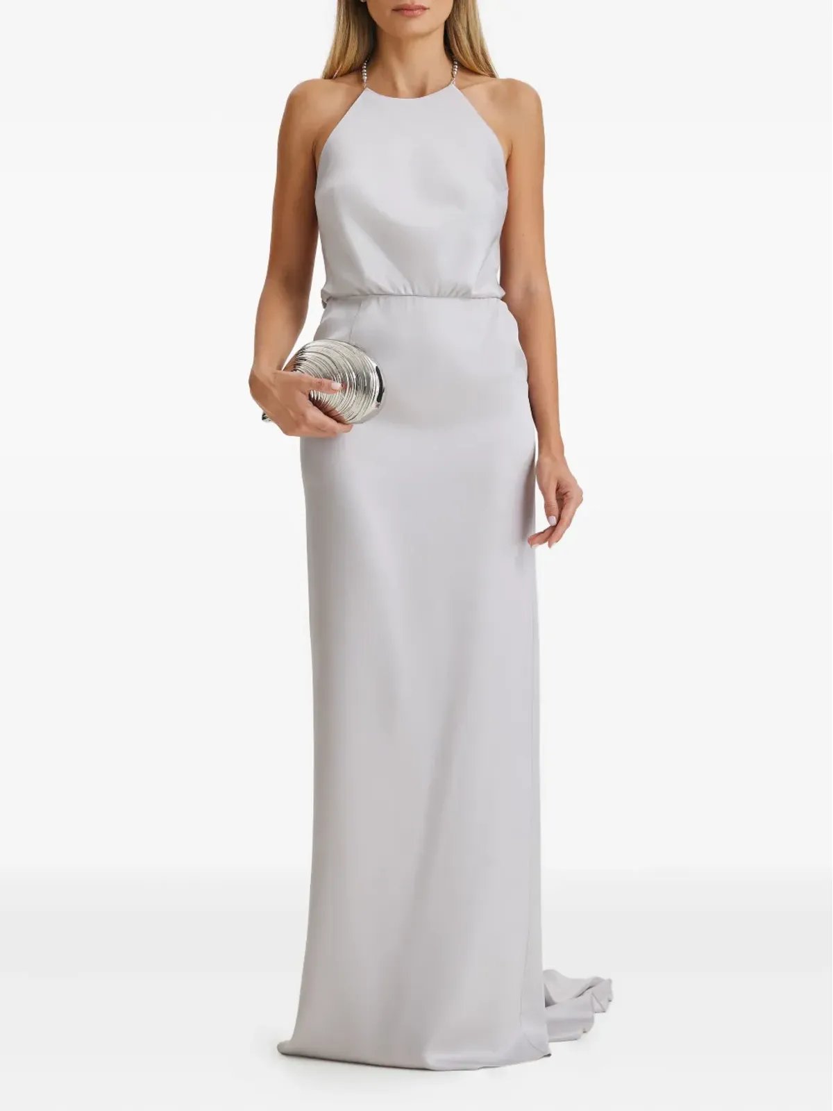 IL VOLO Jewel halter-neck beaded-back dress - 画像2