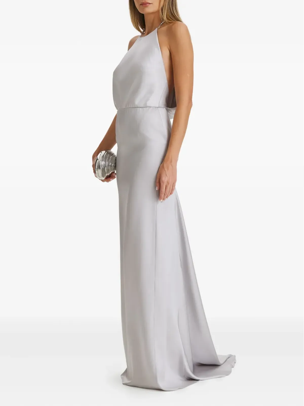IL VOLO Jewel halter-neck beaded-back dress - 画像3