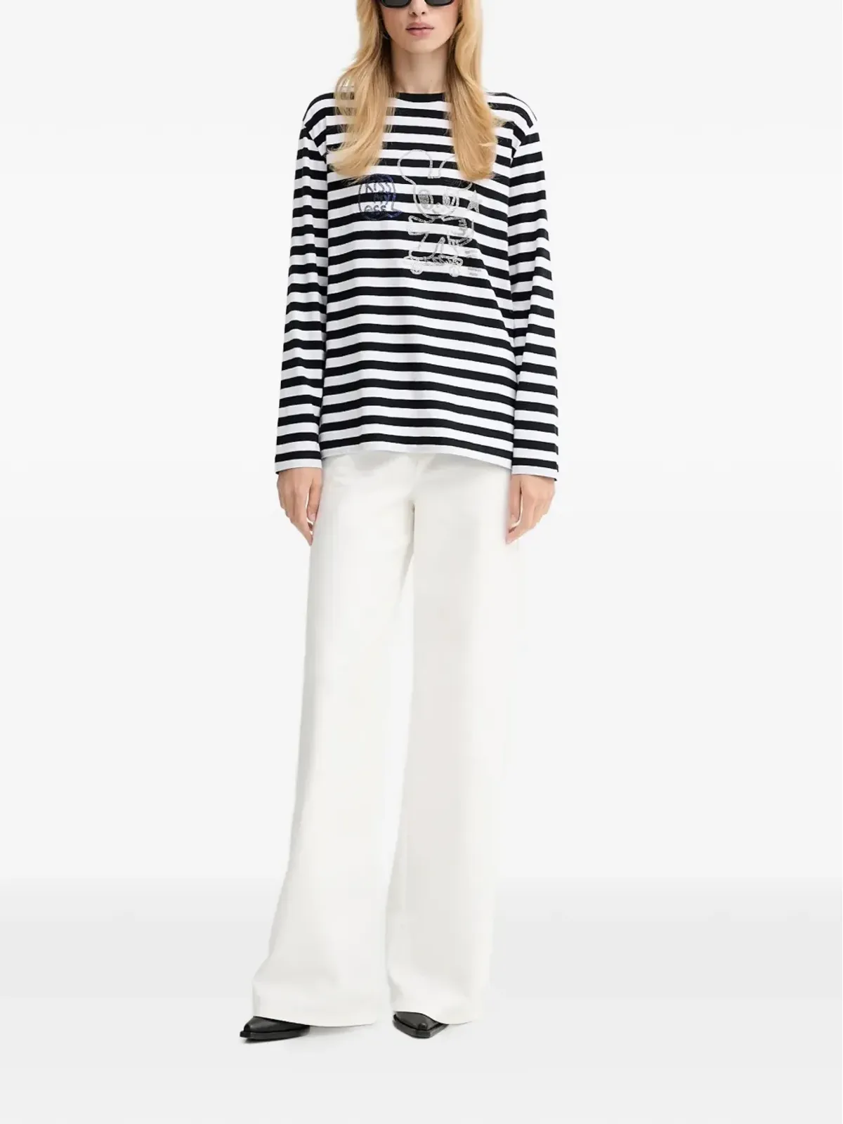 Zadig&Voltaire Edwini ストライプ柄の装飾トップ - 画像2