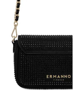 ERMANNO FIRENZE クリスタル装飾チェーンストラップ付きサッチェルバッグ - サムネイル4