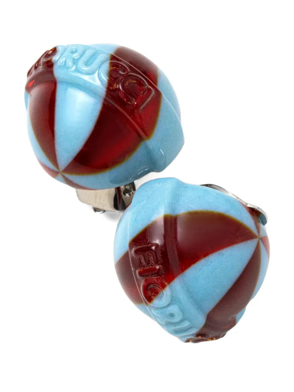 Fiorucci Striped Logo Earrings - 画像2