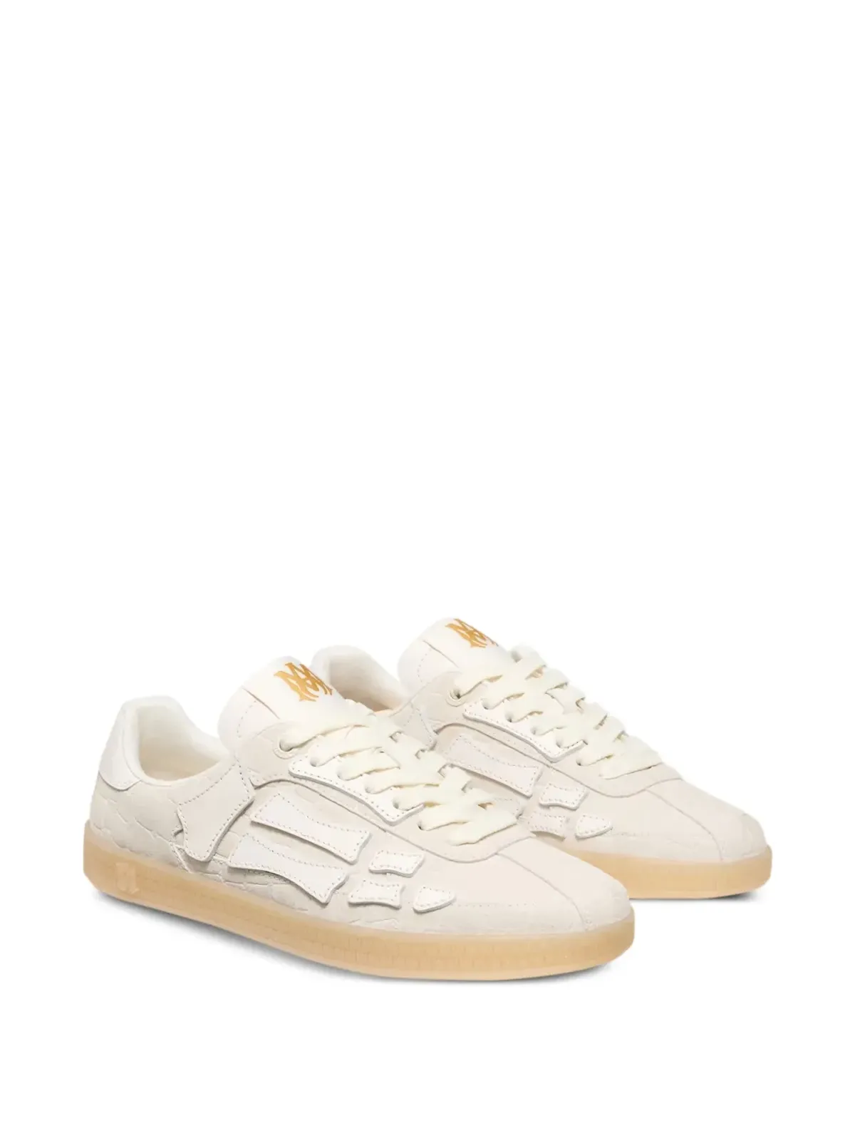 AMIRI クロコデボスド レザースニーカー - 画像2