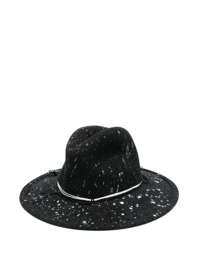 Yesey Yesey スプラッタープリントフェドラ帽の商品画像
