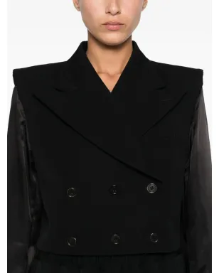 Noir Kei Ninomiya ダブルブレスト サテン袖ジャケット - サムネイル5