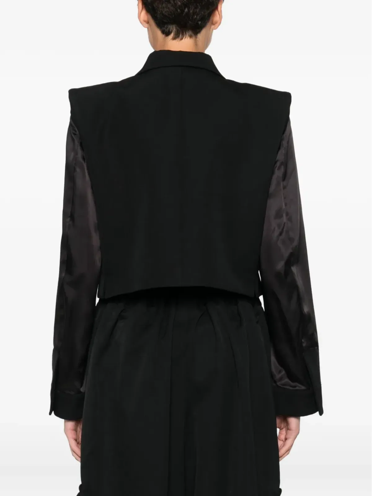 Noir Kei Ninomiya ダブルブレスト サテン袖ジャケット - 画像4
