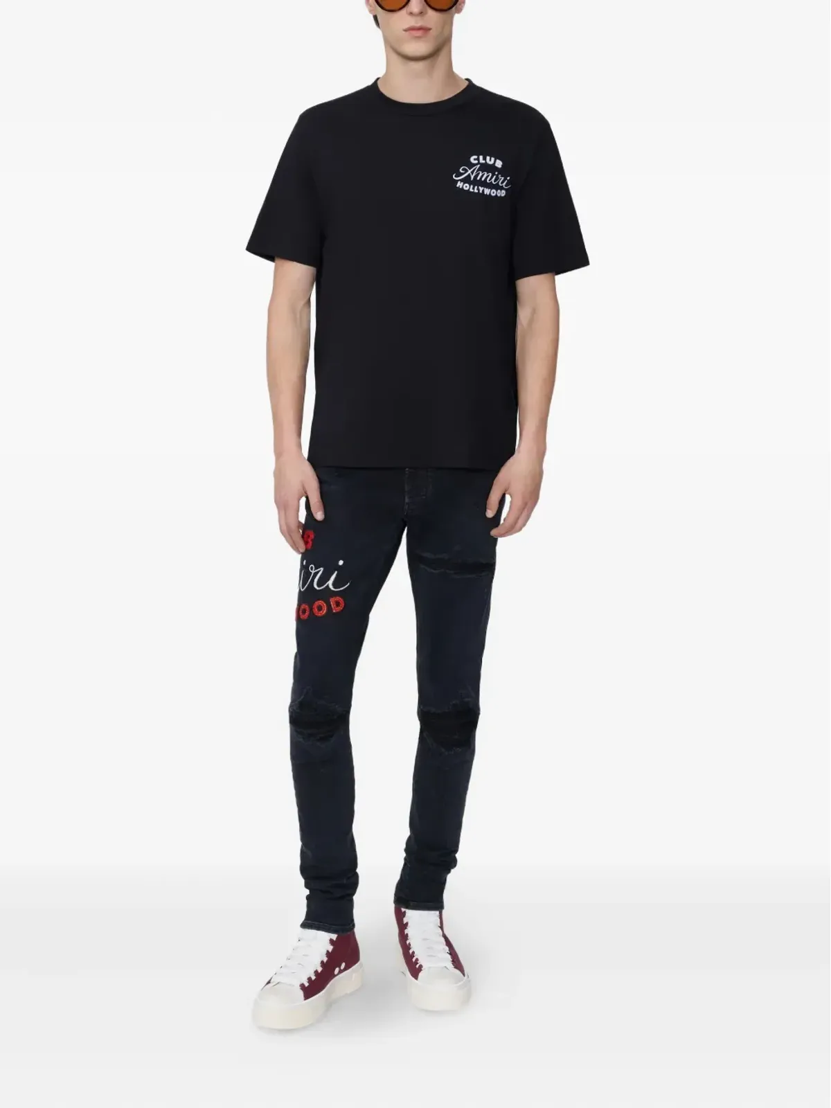 AMIRI ロゴプリント クルーネック Tシャツ - 画像2