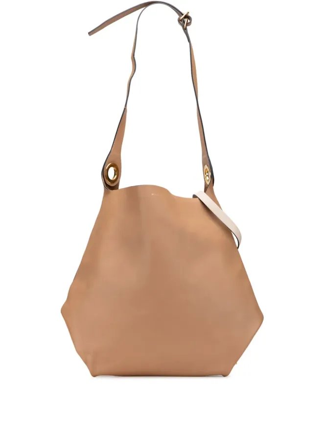 Burberry Pre-Owned Burberry Pre-Owned 二色カーフスキン グロメット ホーボー・サッチェル - ブラウンの商品画像